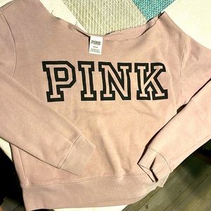 Pink Victoria’s Secret off shoulder sweater